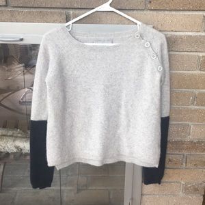 Zadig & Voltaire grey and black cashmere sweater